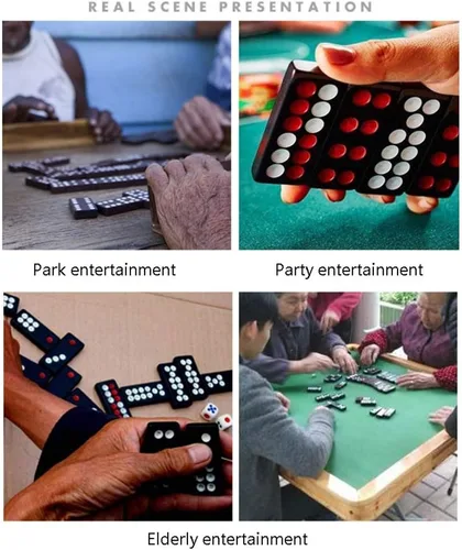 Vista 5 de Pai Gow Set Pai Gow Poker Pai Gow - Juego de azulejos Pai Gow, tarjetas grandes para el hogar para adultos, juegos de fiesta entretenidos