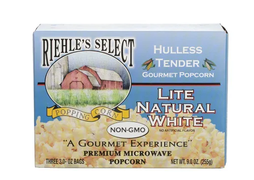 Vista 5 de Riehle's Select Popping Corn pochoclos de manteca sin cáscara para microondas, 3 unidades.