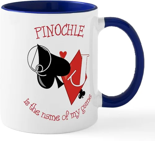 Vista 88 de CafePress Euchre Champ Mugs Taza de café de cerámica de 11 oz (11.0 fl oz)