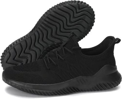 Vista 6 de Zapatos casuales para correr para hombre, ligeros, cómodos, informales, de malla, para trabajo, gimnasio, tenis, caminar, entrenamiento cruzado