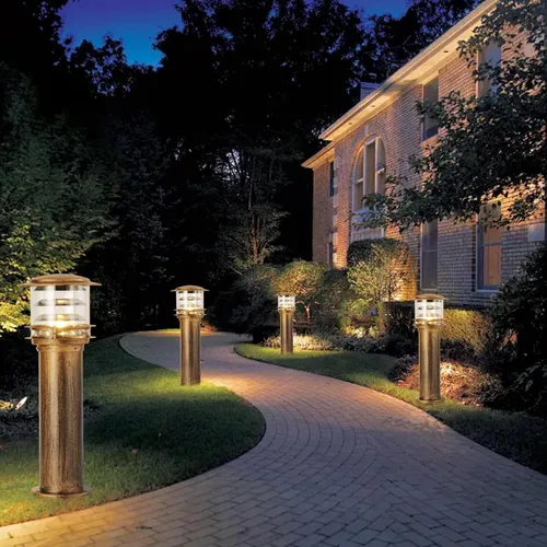 Vista 4 de SLAWA Tapas de poste al aire libre, luces de aluminio para caminos de paisaje, con pantalla acrílica, impermeable, columna, pilar, cerca, cubierta