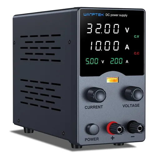 Vista 13 de Fuente de alimentación CC, fuente de alimentación de banco con perilla de codificador, fuente de alimentación regulada ajustable con USB de 5 V 3.6