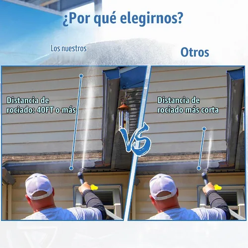 Vista 4 de JOEJET Kit de boquilla de inyección ajustable de largo alcance aguas abajo 4-4.5 GPM Pressure Washer Spray Nozzle with 1/4" Quick Connect, 15 FT