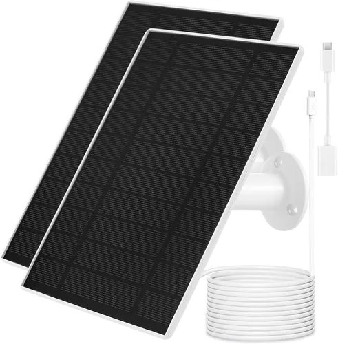 Vista 6 de Cargador de panel solar para Arlo Essential 2K para exteriores (2ª generación)/cámara Essential XL (2ª generación)/cámara Essential Spotlight, USB C
