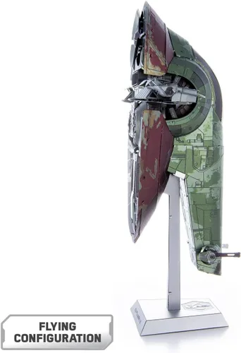 Vista 4 de Metal Earth Serie Premium Star Wars Boba Fett Starfighter 3D Kit de modelo de metal con pinzas Fascinaciones