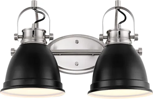 Vista 14 de JONATHAN Y Lámpara LED de tocador de 7 pulgadas, color verde menta/níquel, aplique de pared ajustable para espejo de baño, luz de cocina bohemia