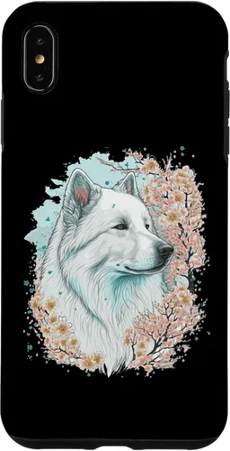 Vista 7 de iPhone 15 Samoyed Cherry Blossom Dog Japanese Sakura Flower Case