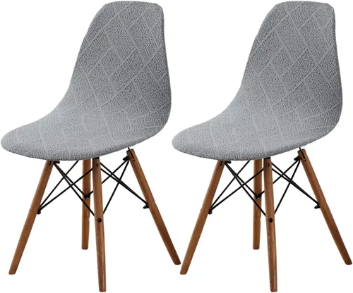 Vista 35 de HAOYONG Fundas para silla de comedor modernas de mediados de siglo, funda estampada para silla sin brazos, fundas elásticas para cocina, oficina