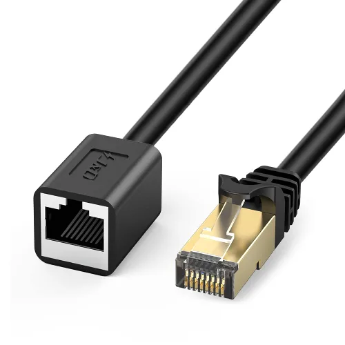 Vista 8 de J&D Cable de extensión Ethernet, adaptador de cable extensor Ethernet Cat 6 (2 pies) compatible con estándares Cat6 / Cat5e / Cat5, cables RJ45
