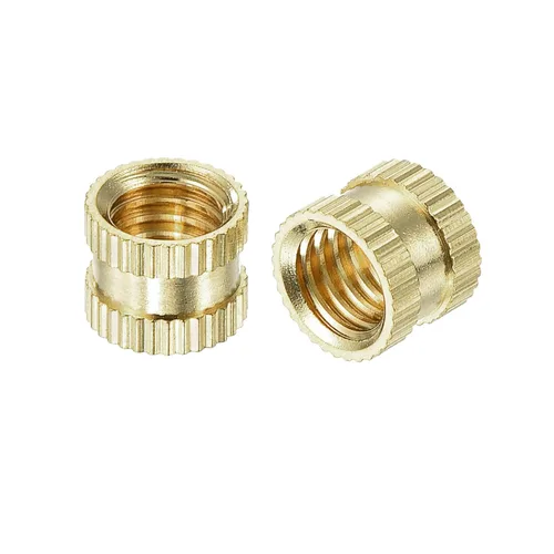 Vista 11 de uxcell M2 x 0.118 in (L) x 0.126 in (OD) Rosca hembra de latón moleteado roscado Insertar tuercas de incrustación, 20 piezas