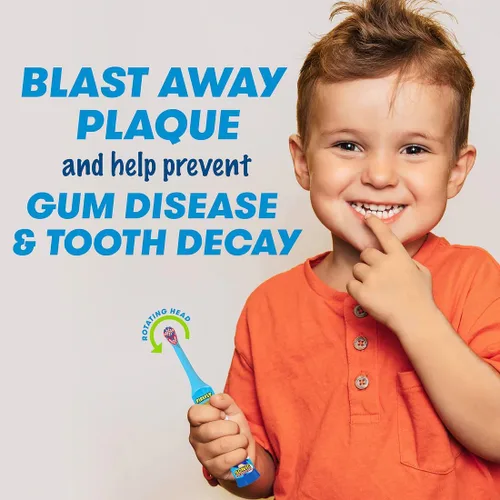 Vista 3 de FIREFLY Clean N' Protect, cepillo de dientes Sonic The Hedgehog con cubierta higiénica 3D, cerdas suaves de primera calidad, mango de agarre