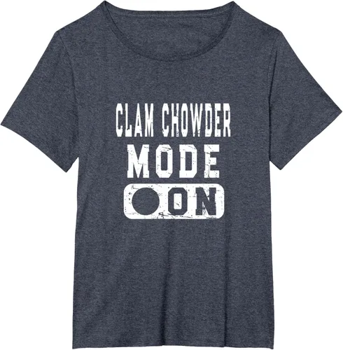 Vista 35 de Clam Chowder Mode On - Camiseta de broma de sopa de almejas, Negro