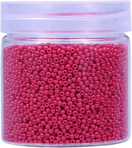Vista 31 de Bala&Fillic Tamaño casi uniforme Cuentas de semillas redondas de color verde ejército de 2 mm Aproximadamente 10000 piezas/110 gramos en caja