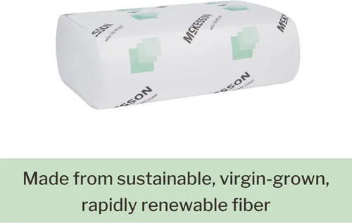 Vista 3 de McKesson Toallas de papel multipliegue premium para baño o cocina, papel de mano blanco de 1 capa hecha de fibra sostenible, 250 toallas, 16