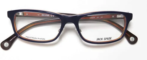 Vista 2 de Jack Spade Larson - Marco rectangular de montura completa para hombre y mujer (53-17-150, azul marino)