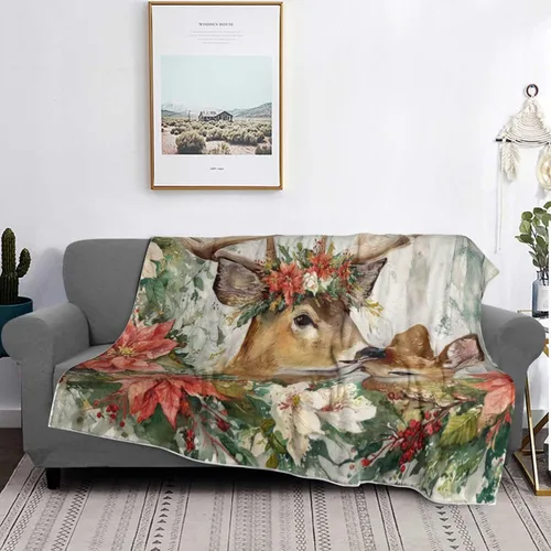Vista 24 de 250 Anniversary USA Flag Flannel Fleece Throw Blankets, Patriotic Eagle Super Warm Soft Sofa Blanket All Season (40"x30")