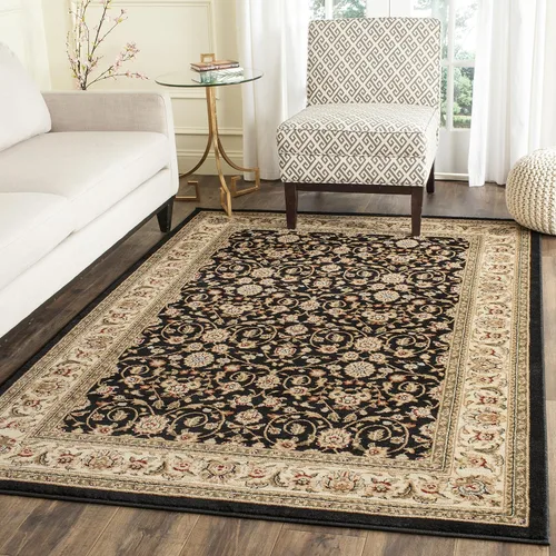Vista 8 de SAFAVIEH Lyndhurst Collection - Alfombra de pasillo, 2 pies 3 pulgadas x 6 pies, color negro y marfil, diseño oriental tradicional, no desprende