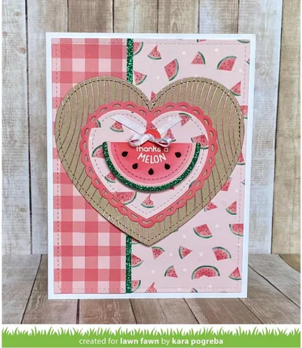 Vista 2 de Lawn Fawn LF3171 Tiny Tags Sayings: Fruit 2X3 Clear Stamp Set