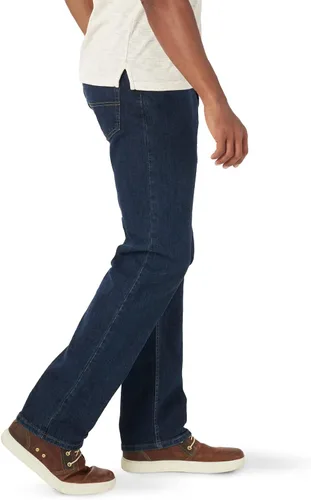 Vista 2 de Wrangler Authentics - Jeans de ajuste estándar y cintura Comfort Flex para hombre