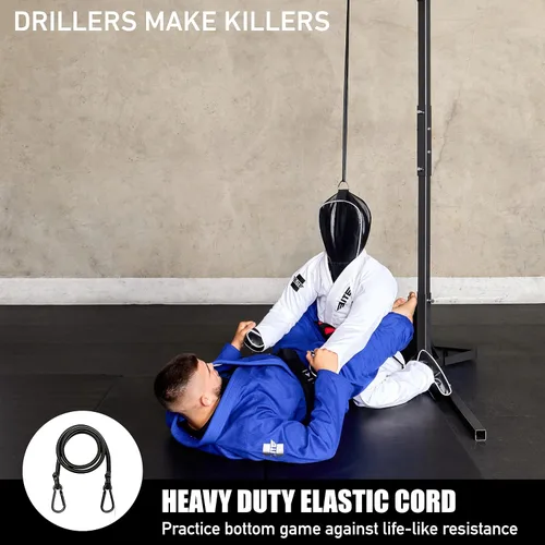 Vista 2 de Elite Sports Maniquí de Jiu Jitsu para adultos con brazos rectos – Maniquí colgante de Jiu Jitsu sin relleno para MMA, judo, lucha libre y combate