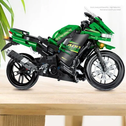 Vista 4 de Pasyru Technology - Juego de construcción de moto, 862 piezas para Kawasaki Ninja 400 modelos de construcción, juguete de construcción