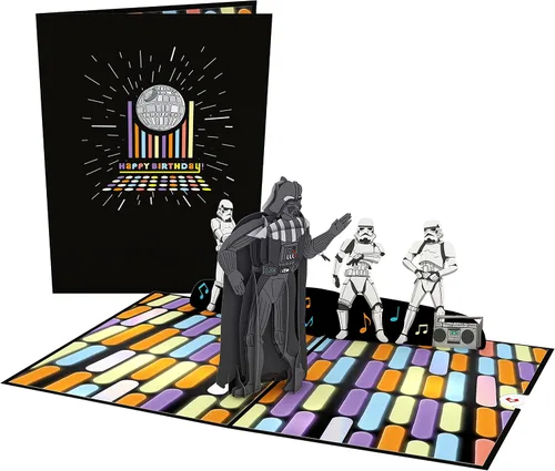 Vista 2 de Lovepop Tarjeta desplegable de feliz cumpleaños para ella y él – Tarjetas de felicitación de cumpleaños 3D de Star Wars para niños, niñas, hombres