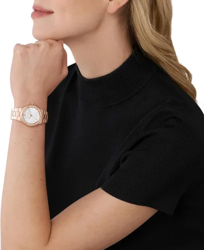 Vista 5 de Michael Kors Lennox- Reloj de acero inoxidable con tres manecillas