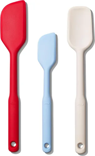 Vista 4 de OXO Good Grips - Juego de 2 espátulas de silicona, talla única, rojo/seltzer