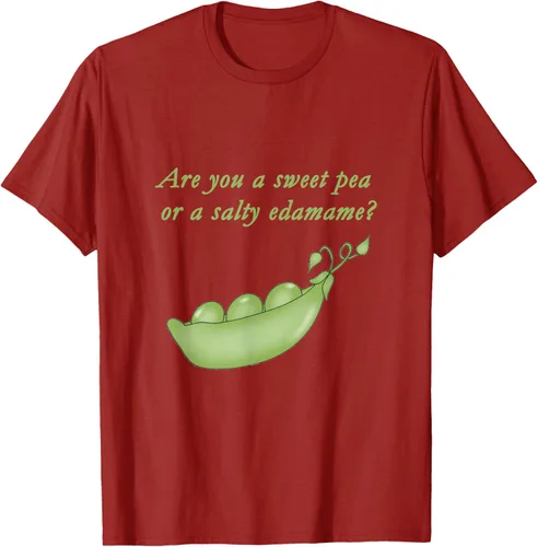 Vista 16 de ¿Eres un guisante dulce o edamame salado? Camiseta, Negro