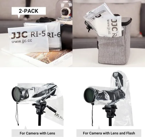 Vista 10 de JJC 2 tipos de cámaras réflex réflex para cámara réflex digital Canon Nikon Fujifilm Sony Olympus Panasonic Pentax Sigma con lente y flash PE