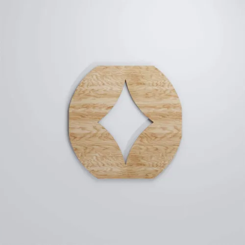 Vista 5 de 7 3/8"W X 7 3/8"H Extra Pequeña Gresham Decorativos Paneles De Pared De Madera De Calado, Roble Rojo