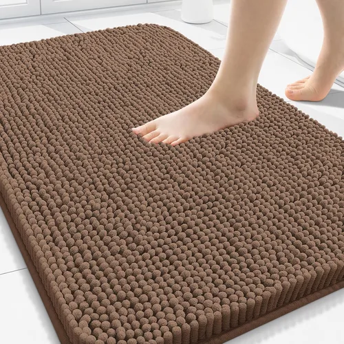 Vista 145 de Arotive Alfombras de baño de felpilla extrasuaves y absorbentes, de 24 x 16 pulgadas, lavables a máquina, parte trasera de goma antideslizante