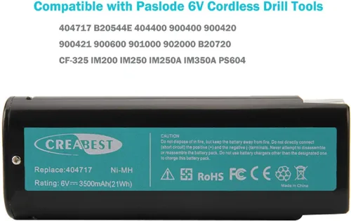 Vista 2 de Creabest Paquete de 2 baterías de repuesto Ni-MH de 6 V 3.5 Ah para 404717