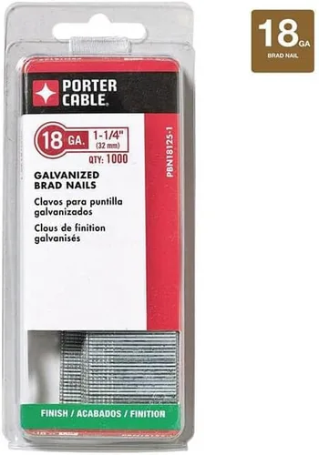 Vista 2 de PORTER-CABLE BN18125-1 Clavo Brad de calibre 18 de 1-14 pulgadas (1000 por caja)