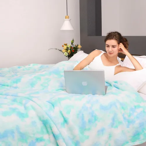 Vista 33 de MUGD Manta rosa para cama, manta de forro polar rosa claro, mantas suaves para mujeres y niñas, bonita decoración del hogar B-bean Rosa