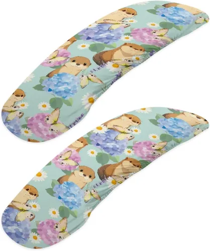 Vista 17 de Fundas para reposabrazos de silla de escritorio con estampado de estrellas de gato, 2 fundas elásticas para reposabrazos de silla de oficina, a