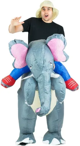 Vista 3 de Bodysocks Disfraz de elefante inflable para adultos, Adultos