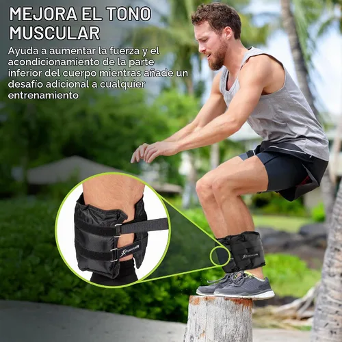 Vista 4 de Prosource Ankle/Wrist and Arm/Leg Weights Set of 2, Adjustable Strap 1 lb-5 lb, Adjustable Weight 15 lb, 10 lb, 7 lb for Men and Women