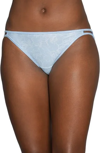 Vista 90 de Vanity Fair Bragas de bikini con tira para mujer, Illumination, con elástico sedoso y ribete de satén Paquete de 3 Negro (Midnight Black)