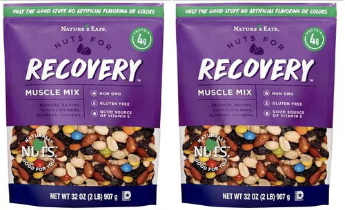 Vista 4 de Nature's Eats mezcla de frutos secos para la recuperación muscular, Oz, surtido, 16 Oz