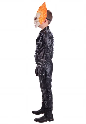 Vista 3 de Disfraz Deluxe de Ghost Rider de Marvel para Niño Multicolor