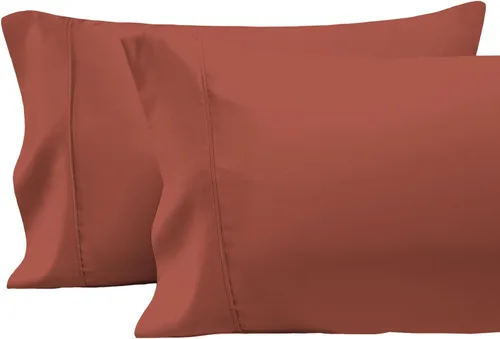 Vista 127 de Juego de 2 fundas de almohada de 100 % algodón puro, tamaño King, color plateado, lujosas fundas de almohada de algodón de fibra larga de 400 hilos