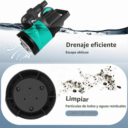 Vista 3 de Bomba de sumidero de 2000 GPH, bomba de agua sumergible Prostormer de 1/2 HP con interruptor de flotador automático, bomba de utilidad portátil