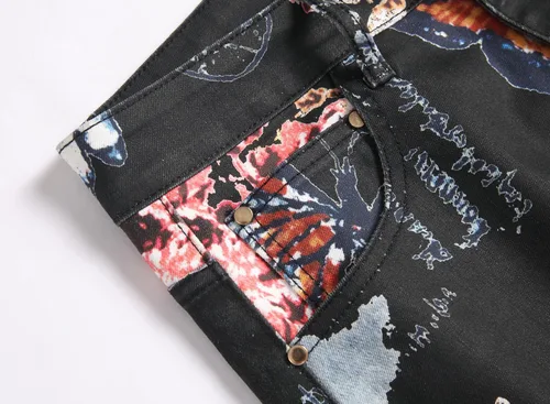 Vista 181 de Enrica Pantalones vaqueros estampados casuales para hombre