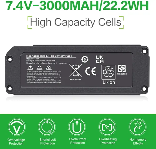 Vista 5 de Batería de 7.4V 22.2Wh 061384 para Bose Soundlink Mini I One Gen 1 Altavoz Versión de EE. UU. Batería para 413295 61385 61384 61386 63287 061384