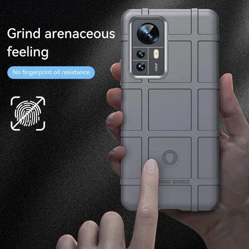 Vista 3 de Funda delgada para Xiaomi 12 Pro, resistente funda protectora con grado militar a prueba de golpes, probada contra caídas y cubierta protectora