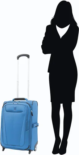 Vista 5 de Travelpro Maxlite 5 Softside - Equipaje vertical expandible de 2 ruedas, maleta ligera, para hombres y mujeres, Azul celeste