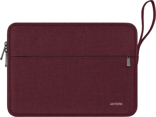 Vista 9 de Funda para portátil de 13 pulgadas, resistente al agua, con asa, a prueba de golpes, bolsa protectora para laptop compatible con MacBook Air Negro