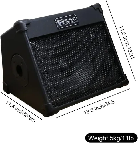 Vista 3 de Coolmusic Amplificador portátil para guitarra acústica, para artistas en movimiento, Bluetooth incorporado (40W a batería)