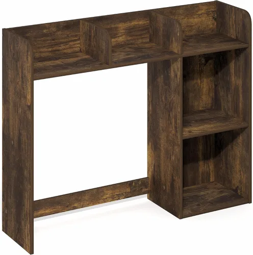 Vista 6 de Furinno Estante de escritorio clásico, gabinete de escritorio de 5 estantes, estante para libros, organizador de escritorio de 3 niveles